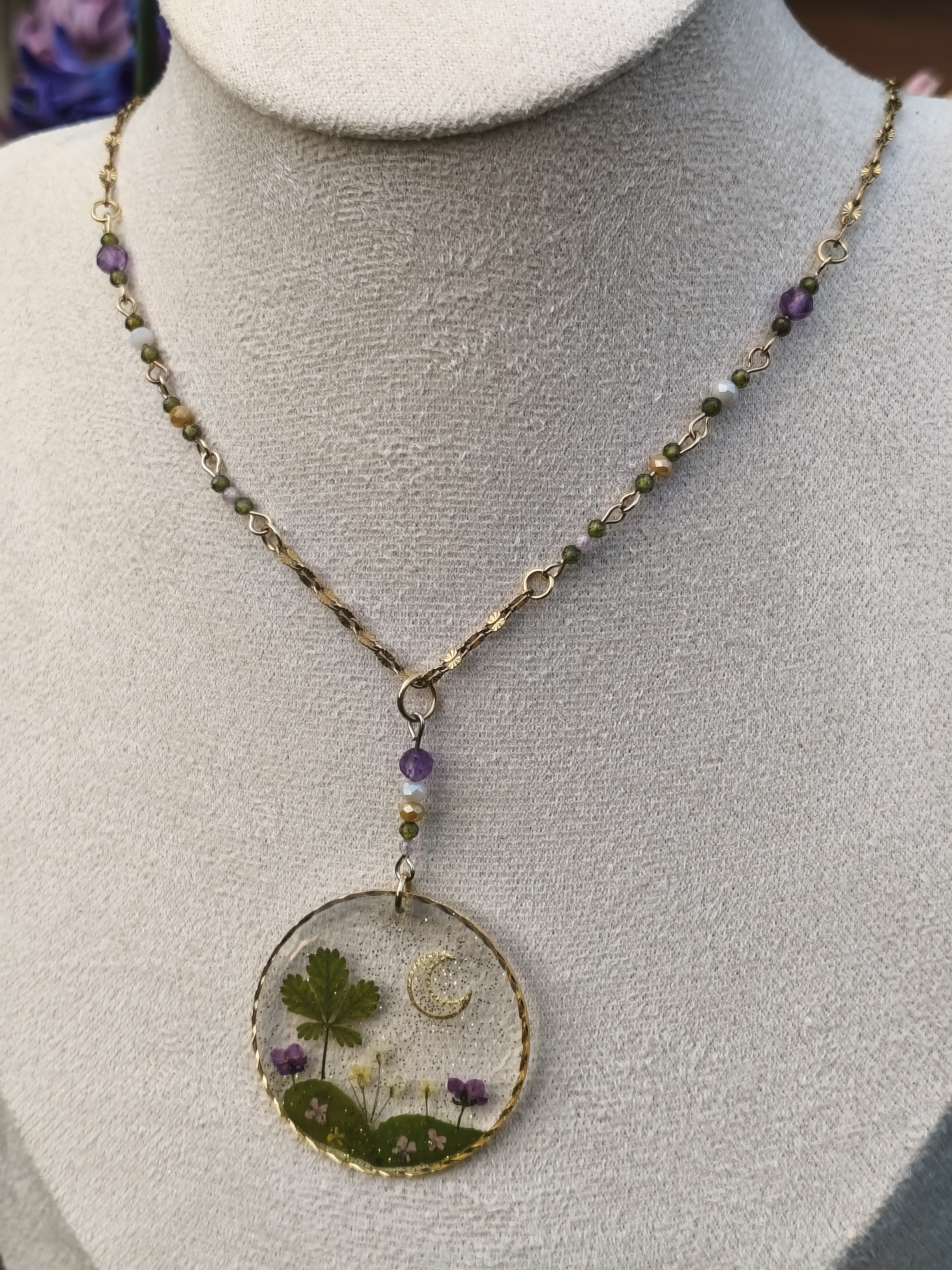 Collier "Prairie Printanière"