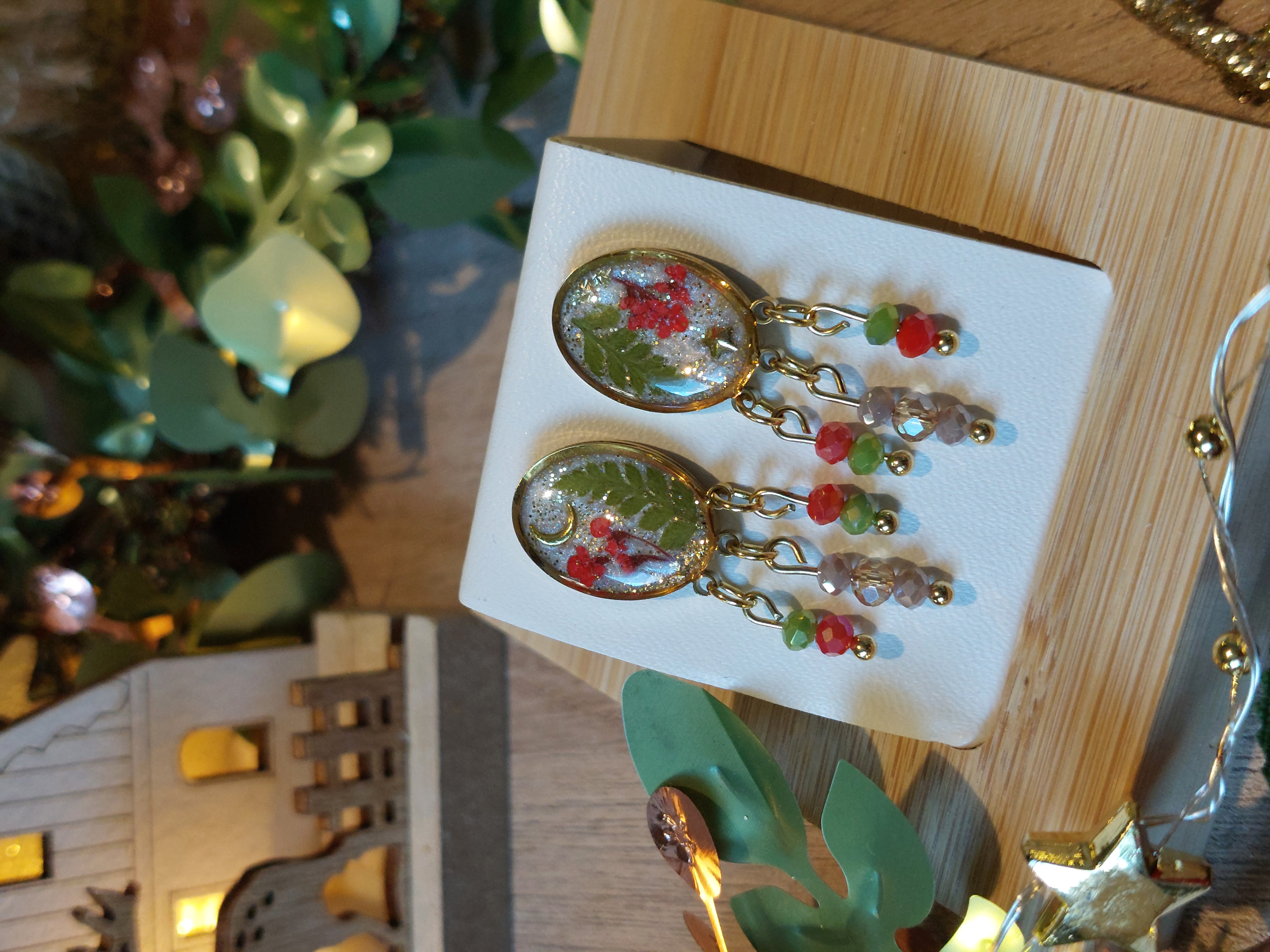 Boucles d'oreilles "Noël traditionnel"