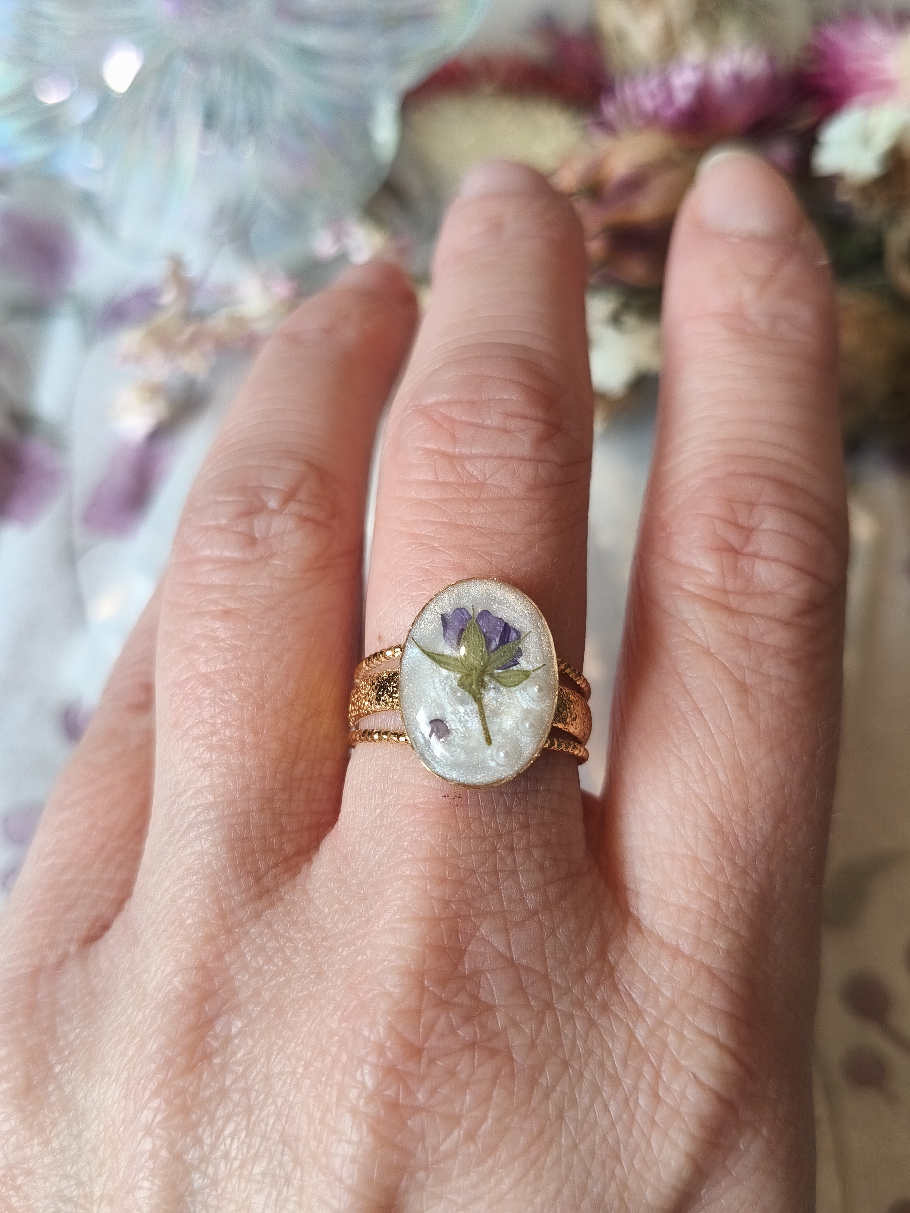 Bague géranium fluet
