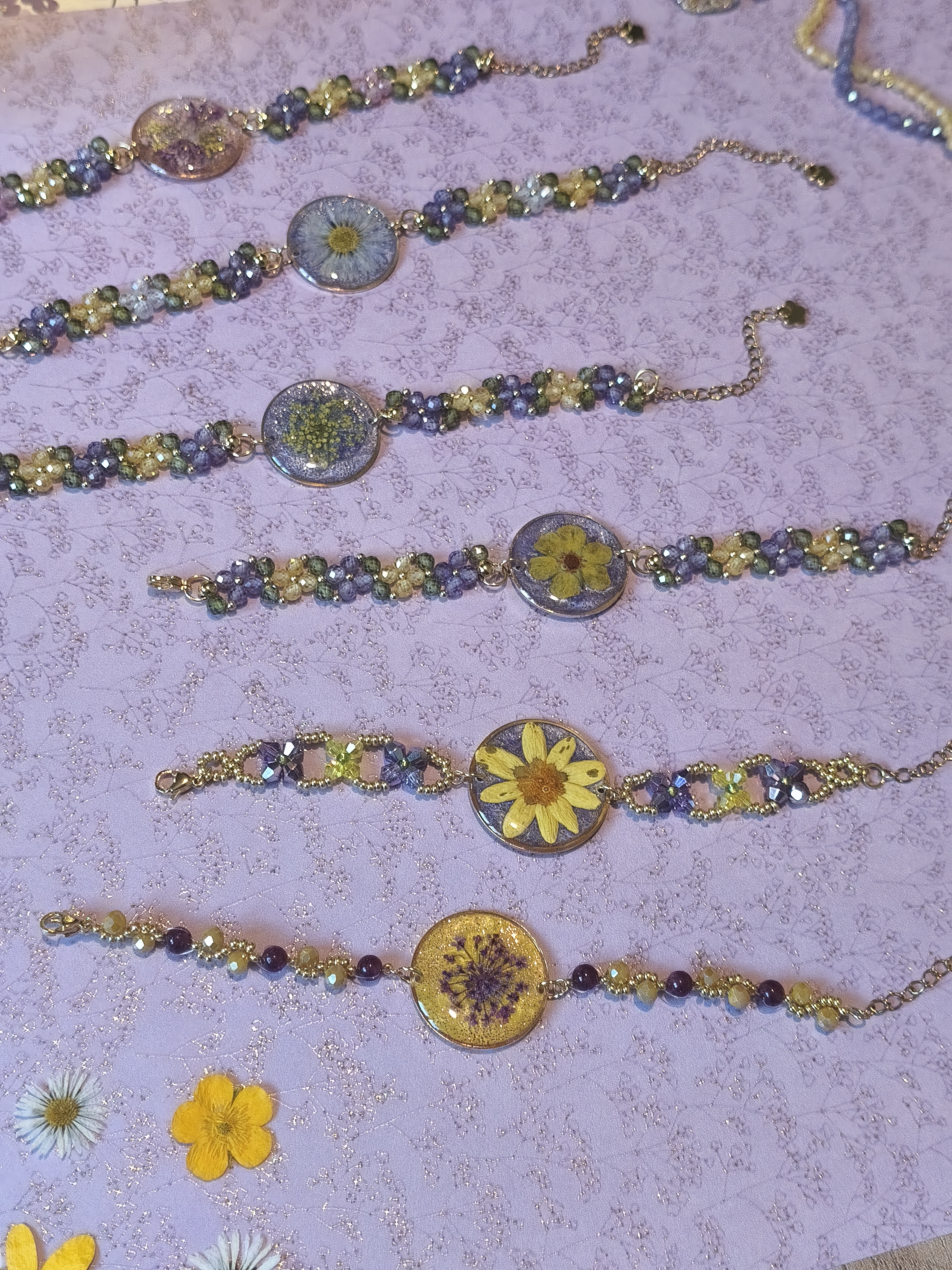 Bracelets Collection Purple & Yellow Spring