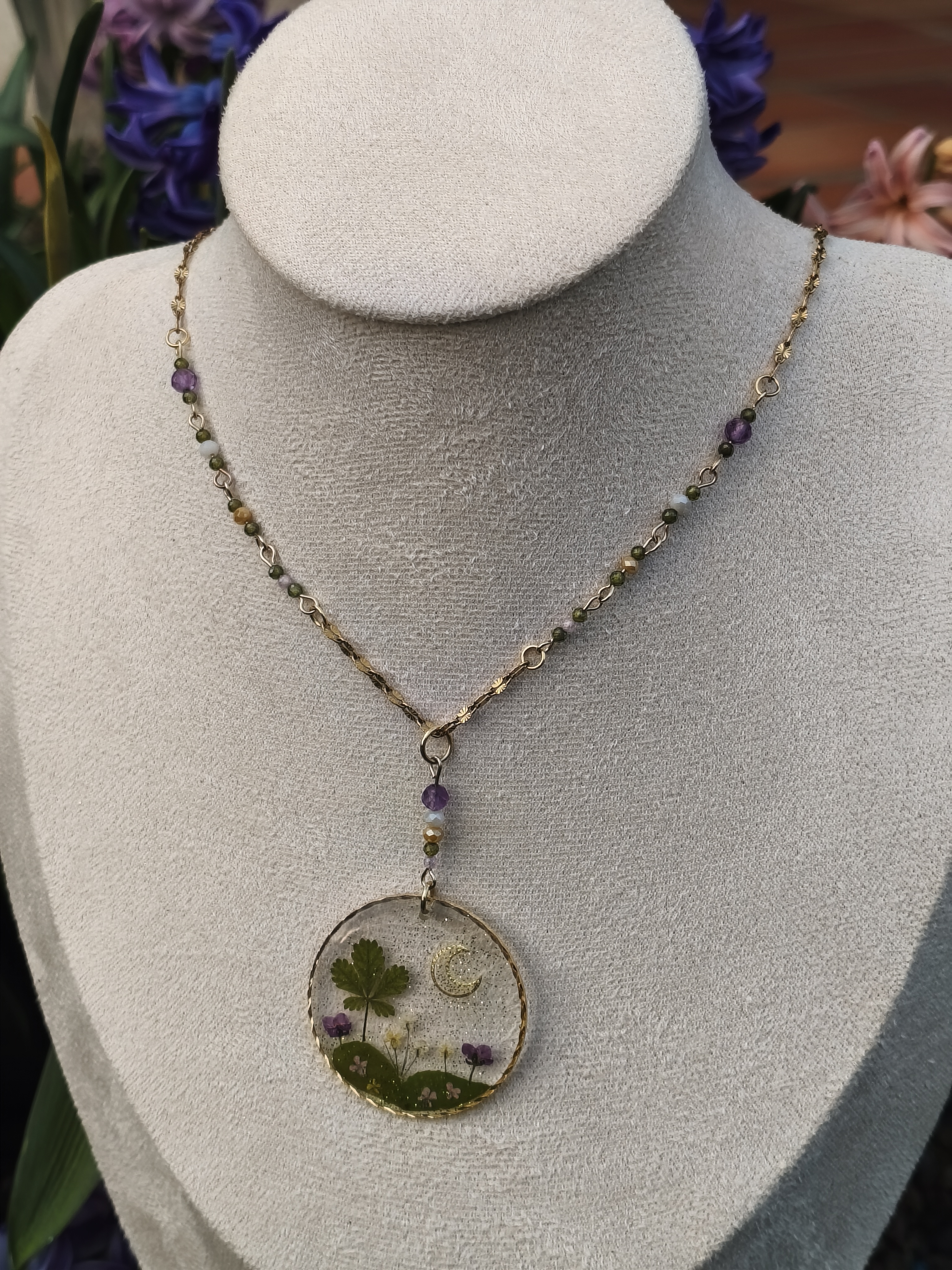 Collier "Prairie Printanière"