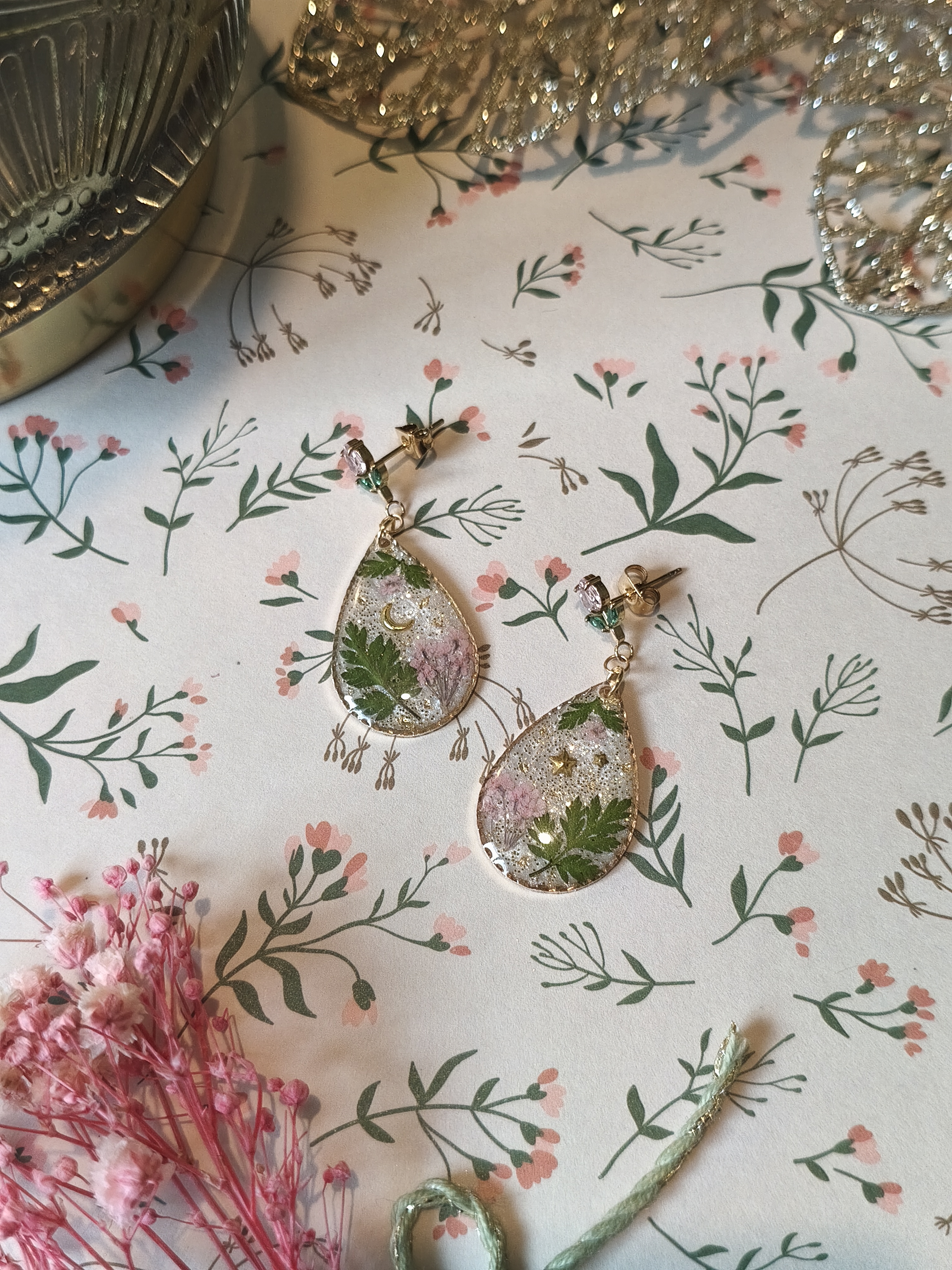 Boucles d'oreilles printanières