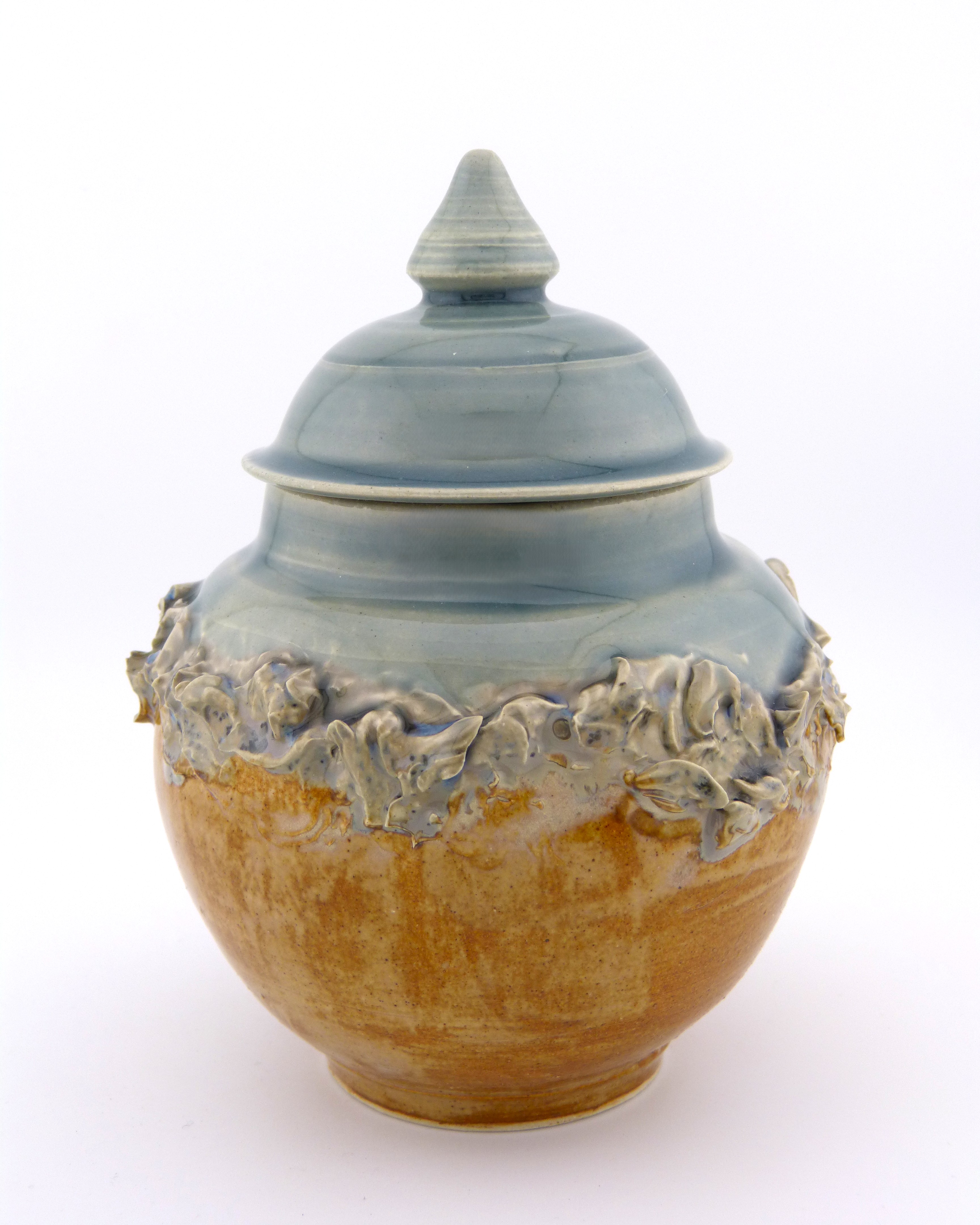 Surf Lidded Ceramic Jar