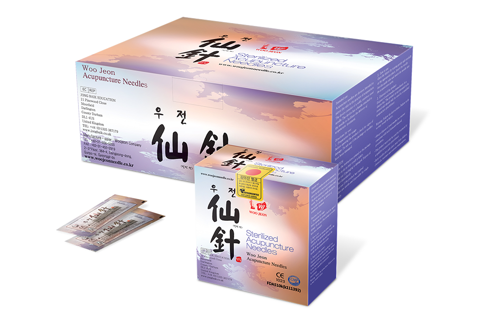 Agulhas para acupuntura Woo Jeon 0,30mm x 50mm com 1000 unidades