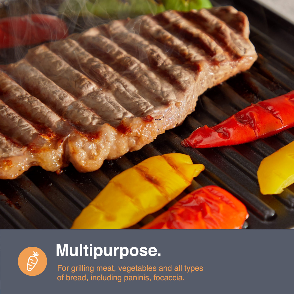 Panini Press Grill – VonShef Sandwich Toaster 2 Slice, Non-Stick Plates – 1000W