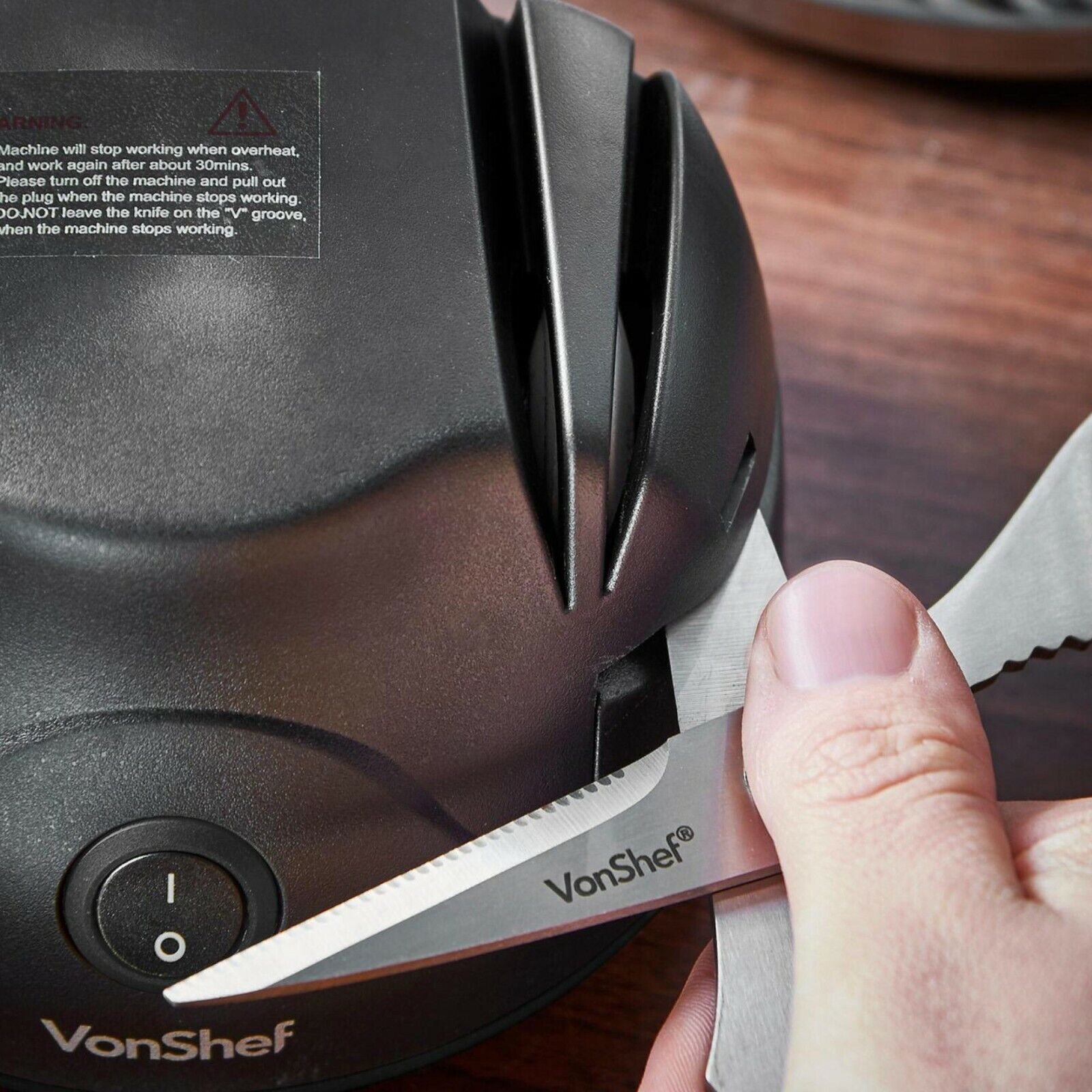 Electric Knife Sharpener 60W - VonShef Tools Sharpener /w Screwdriver Sharpening