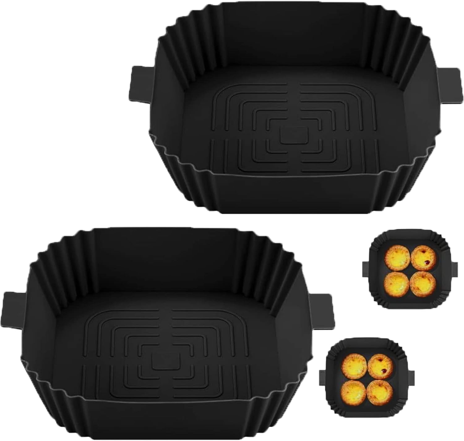 Air Fryer Silicone Pot Baking Basket Oven Non Stick Liners Microwavable Reusable