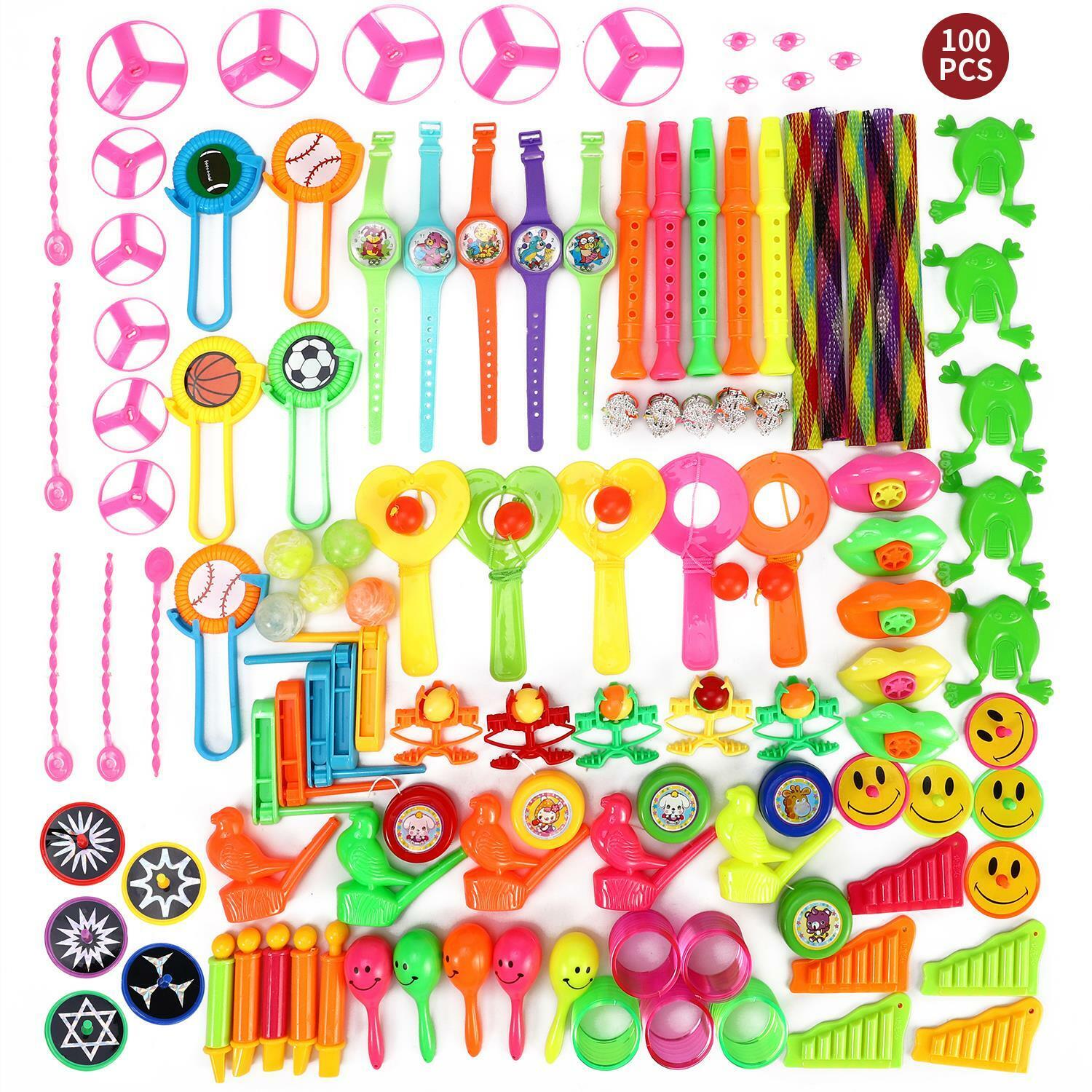 100pc Party Bag Filler Toys Favours Prizes Birthday Loot Pinata Fillers