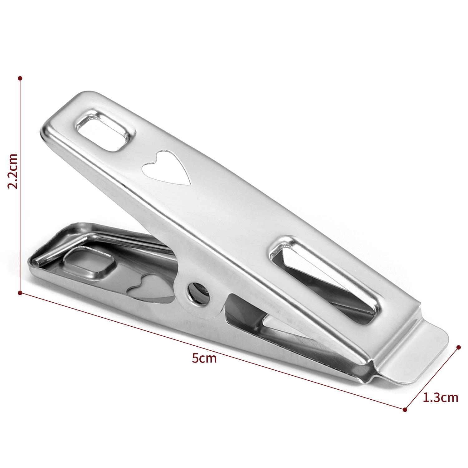 Pack of 20 Stainless Steel Spring Loaded Metal Laundry Clothes Pegs