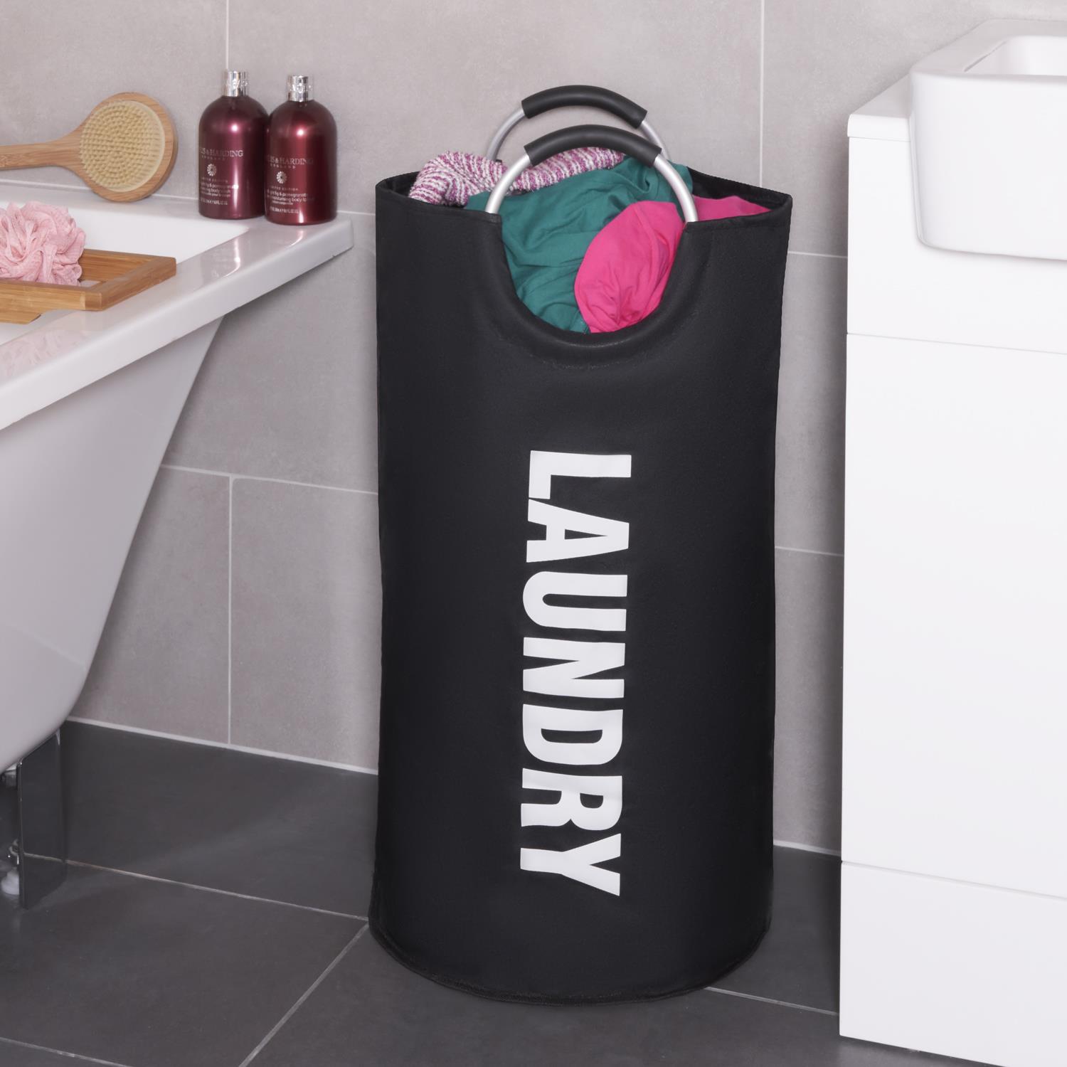 Large Collapsible Strong Laundry Hamper Tote Bag Sorter Carry Handle