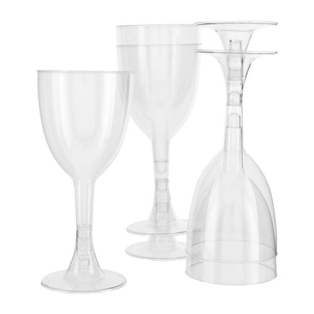 Plastic Reusable Wine Glasses (Pack of 6)