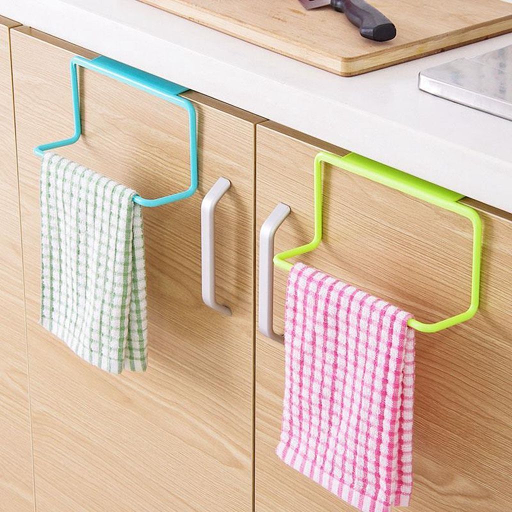 Plastic Hanging Holder Multifunction Towel Rack Home Storage Kitchen Accessories