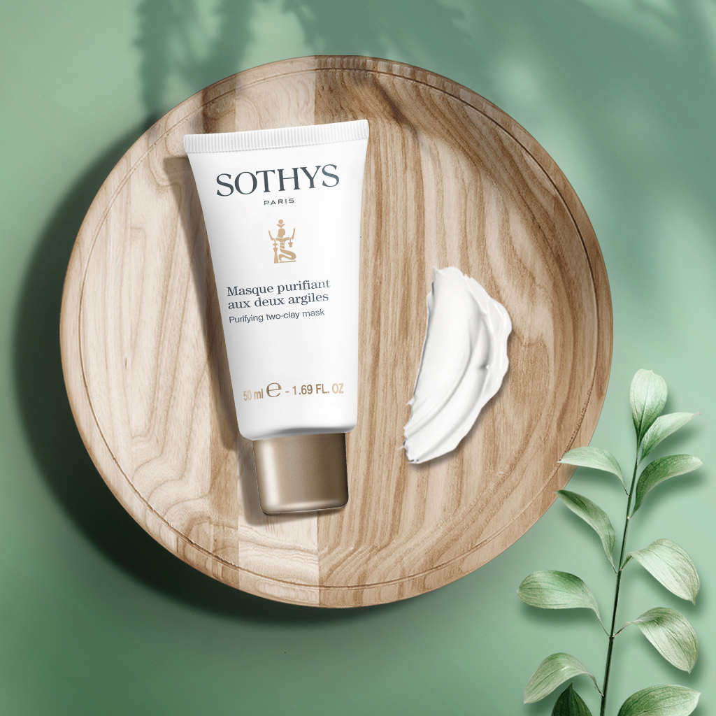 Sothys Valomoji Dviejų Molių Kaukė 50ml – Giliai Valo, Mažina Poras ir Suteikia Matiškumo Riebiai bei Mišriai Odai