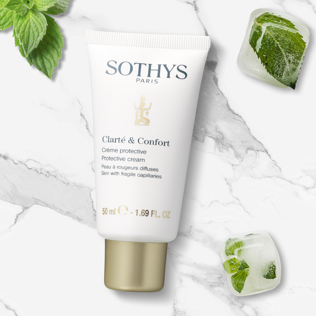 Sothys Apsauginis kremas odai su išsiplėtusiais kapiliarais 50ml – nuo paraudimų, kuperozei, rožinei, jautriai odai, kapiliarų stiprinimui, komfortui