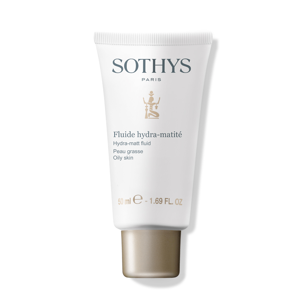 Sothys drėkinamasis ir matinį efektą suteikiantis fluidas 50ml – riebiai ir mišriai odai, porų sutraukimui, nuo blizgesio, lengva tekstūra