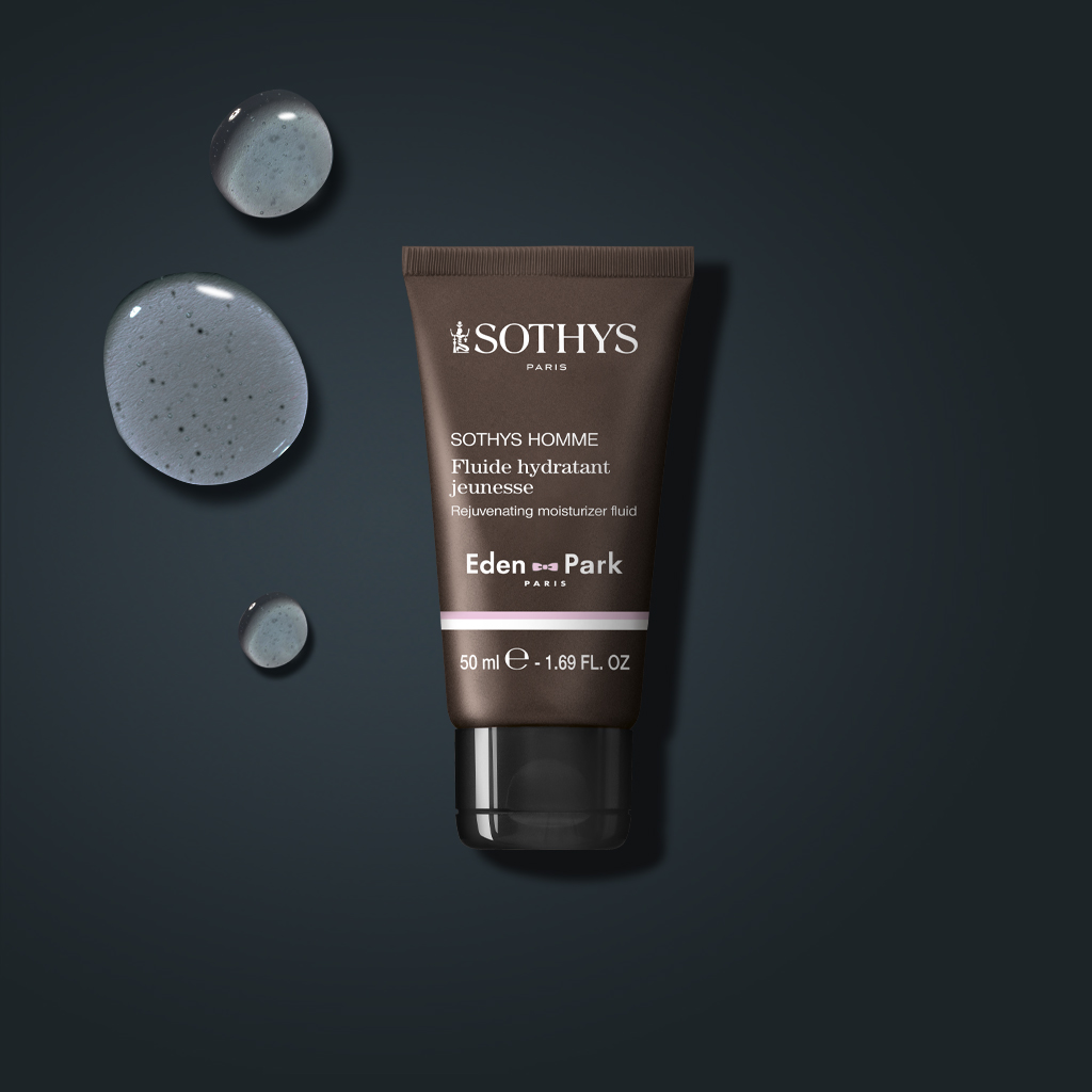 Sothys Jauninantis drėkinamasis fluidas veidui 50ml – vyrams, nuo raukšlių, odos elastingumui, lengvas drėkinimas, anti-aging
