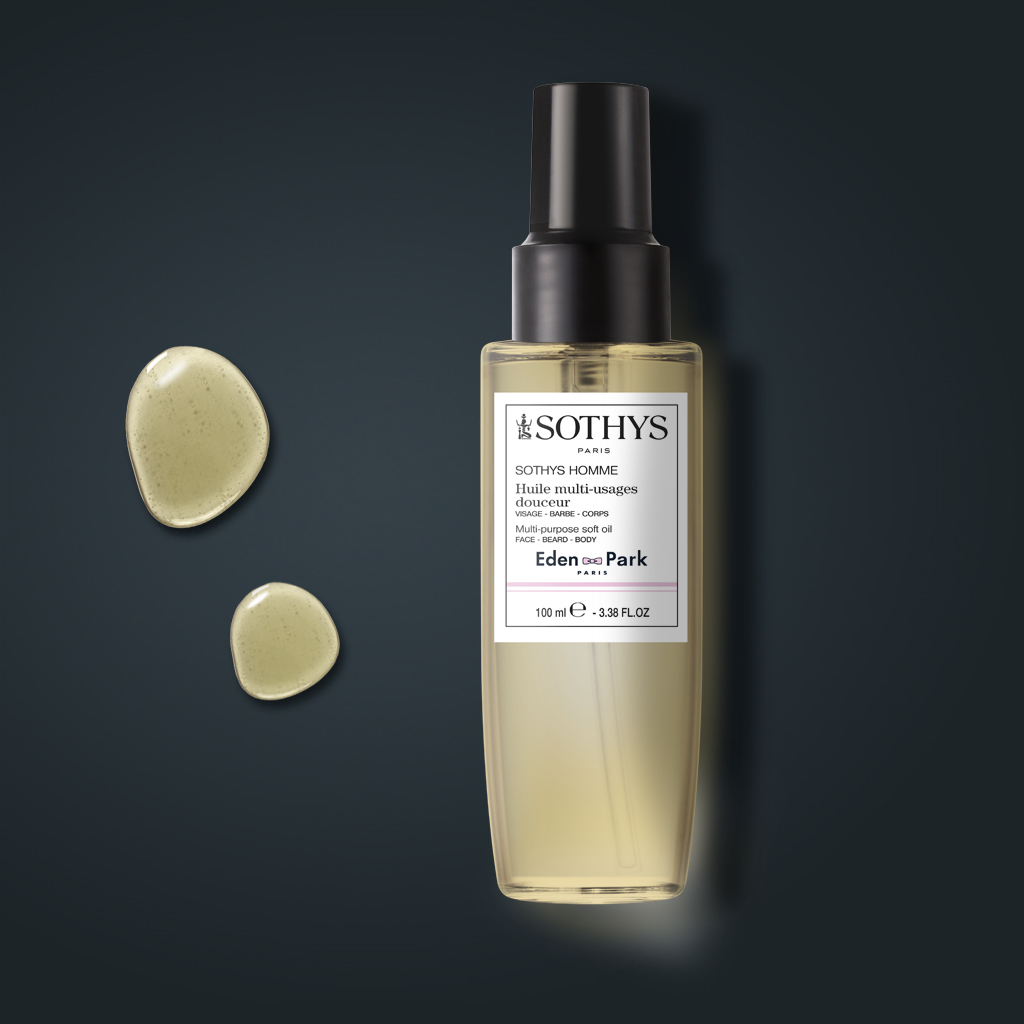 Sothys Daugiafunkcis minkštas aliejus 100ml – veidui, barzdai ir kūnui, maitinantis, drėkinantis ir minkštinantis aliejus vyrams