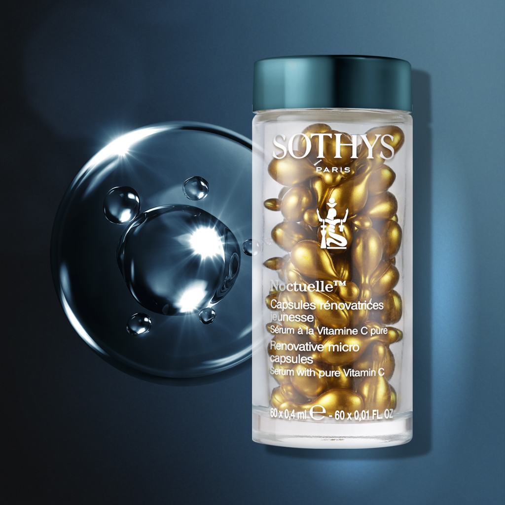 Sothys gryno vitamino C serumo mikrokapsulės – veido odos skaistinimui, atnaujinimui ir antioksidacinei apsaugai 60 x 0,4 ml