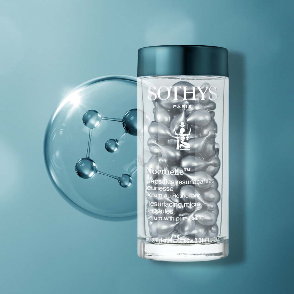 Sothys gryno retinolio serumo kapsulės odos struktūrai atnaujinti 60x0,4ml – veido priežiūra nuo senėjimo