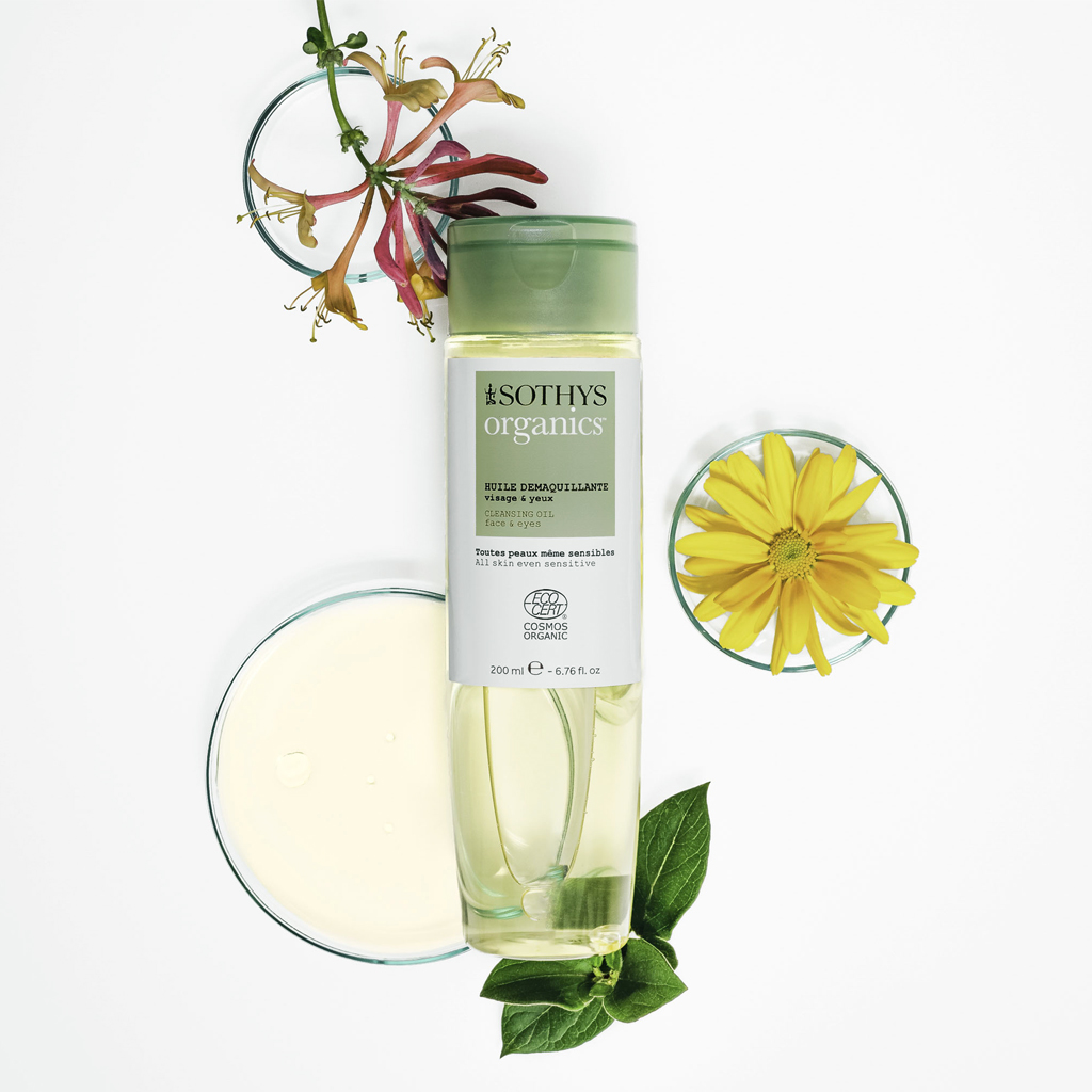 Sothys Organics Valomasis Veido Akių Aliejus, Ekologiškas, Vegan, Makiažo Valiklis, Švelnus Valymas, Drėkinantis, Visų Tipų Odai, 200ml