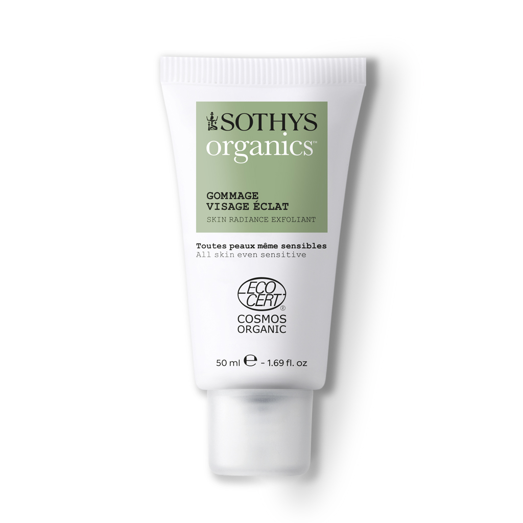 Sothys Organics Skaistinantis Šveitiklis, Ekologiškas, Vegan, Veido Šveitiklis, Švelnus Eksfoliacija, Atnaujina, Skaistina, Švytėjimas, Visiems Odos Tipams, 50ml