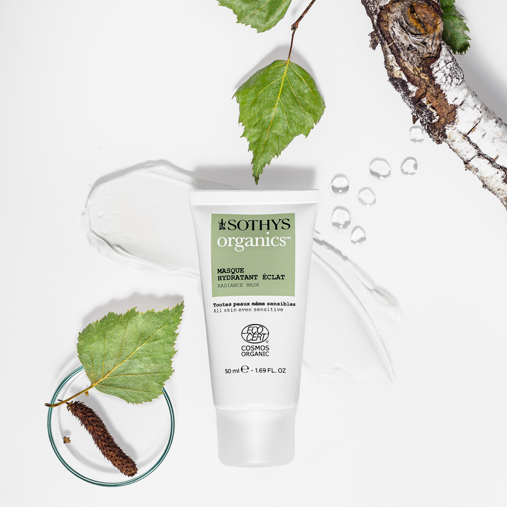 Sothys Organics Skaistinanti Drėkinamoji Kaukė - Ekologiška, Vegan, Drėkinanti, Skaistinanti, Švytėjimo, Veido Kaukė, Visų Tipų Odai, 50ml