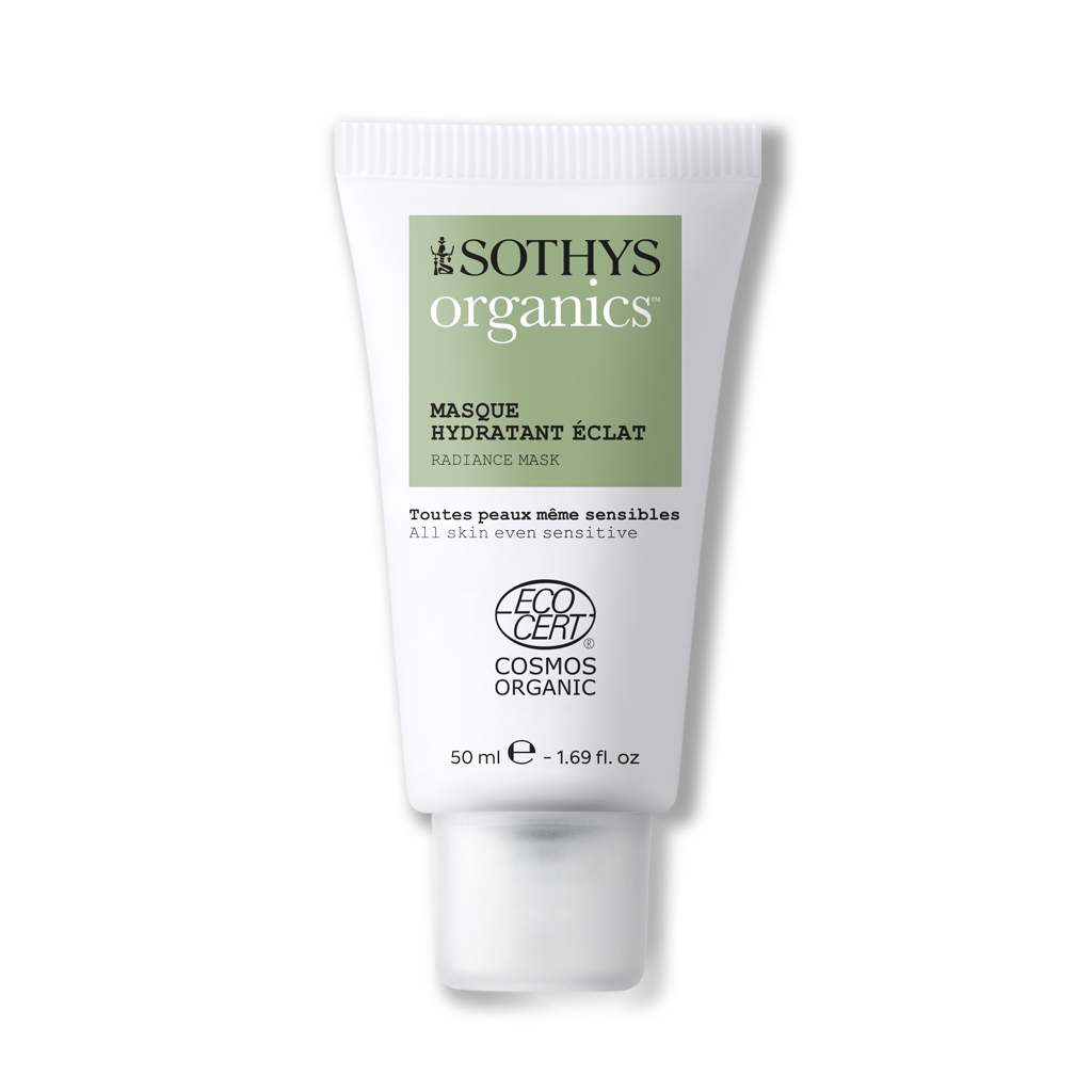 Sothys Organics Skaistinanti Drėkinamoji Kaukė - Ekologiška, Vegan, Drėkinanti, Skaistinanti, Švytėjimo, Veido Kaukė, Visų Tipų Odai, 50ml