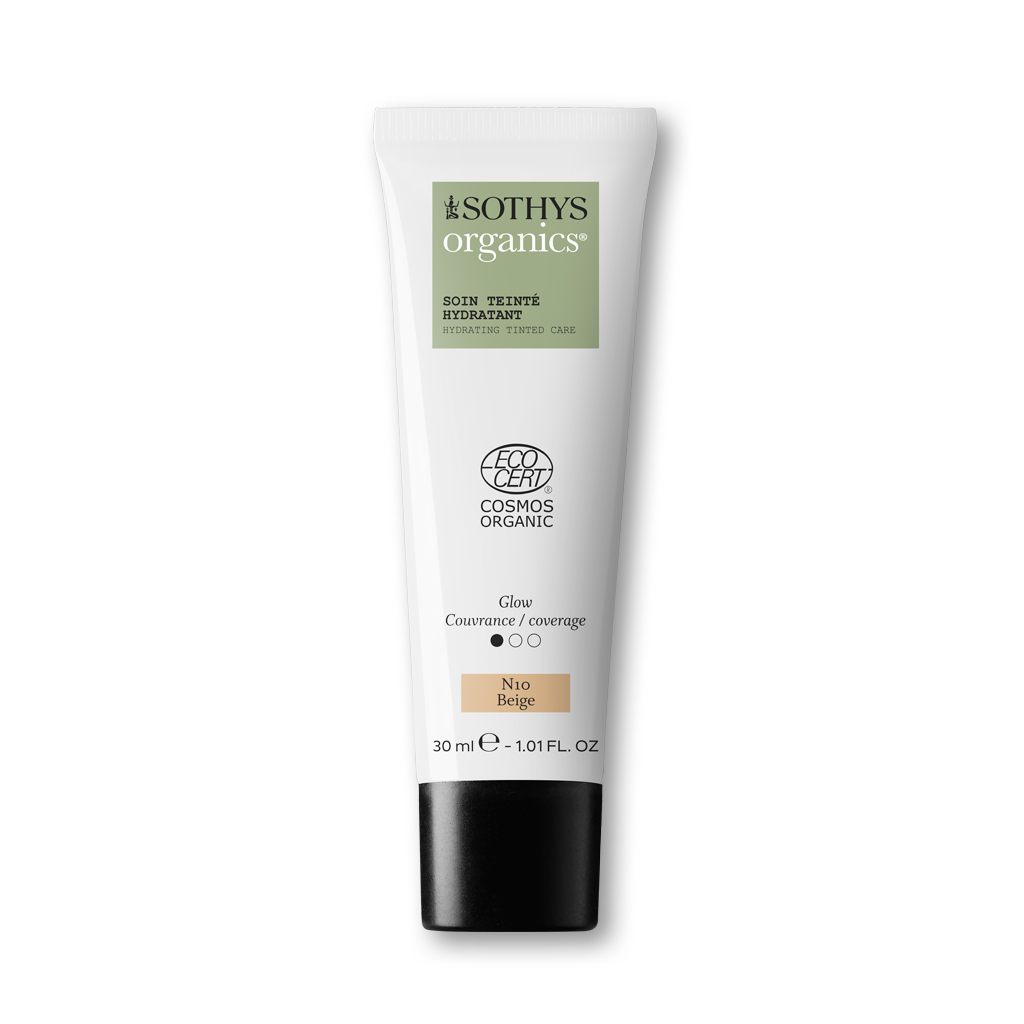 Sothys Organics Drėkinamasis Kremas su Atspalviu – N10 Beige, Ekologiškas, Vegan, Drėkinantis, Švytintis, Odos Toną Lyginantis, 30ml