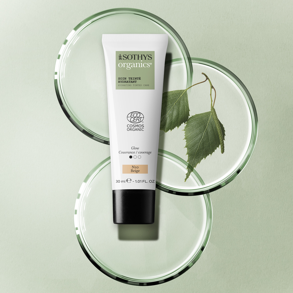 Sothys Organics Drėkinamasis Kremas su Atspalviu – N10 Beige, Ekologiškas, Vegan, Drėkinantis, Švytintis, Odos Toną Lyginantis, 30ml