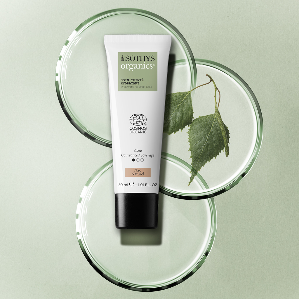 Sothys Organics Drėkinamasis Kremas su Atspalviu – N20 Naturel, Ekologiškas, Vegan, Drėkinantis, Švytintis, Odos Toną Lyginantis, 30ml