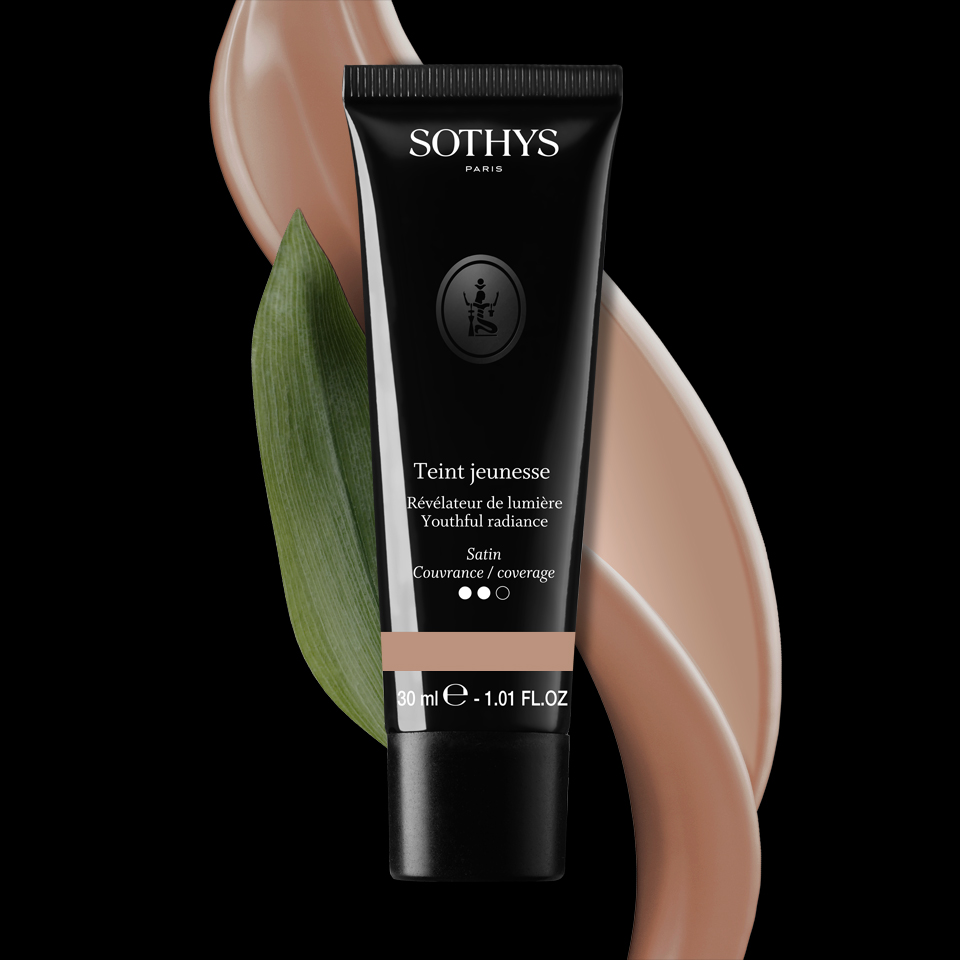 Sothys Jaunystės Švytėjimo Makiažo Pagrindas – C30 Pêche, Anti-Aging, Švytintis, Ilgalaikis, Drėkinantis, 30ml