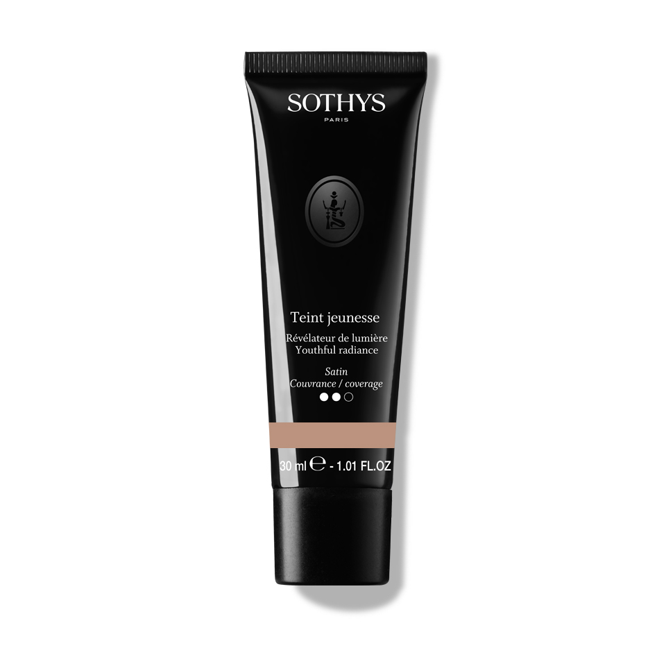 Sothys Jaunystės Švytėjimo Makiažo Pagrindas – C30 Pêche, Anti-Aging, Švytintis, Ilgalaikis, Drėkinantis, 30ml