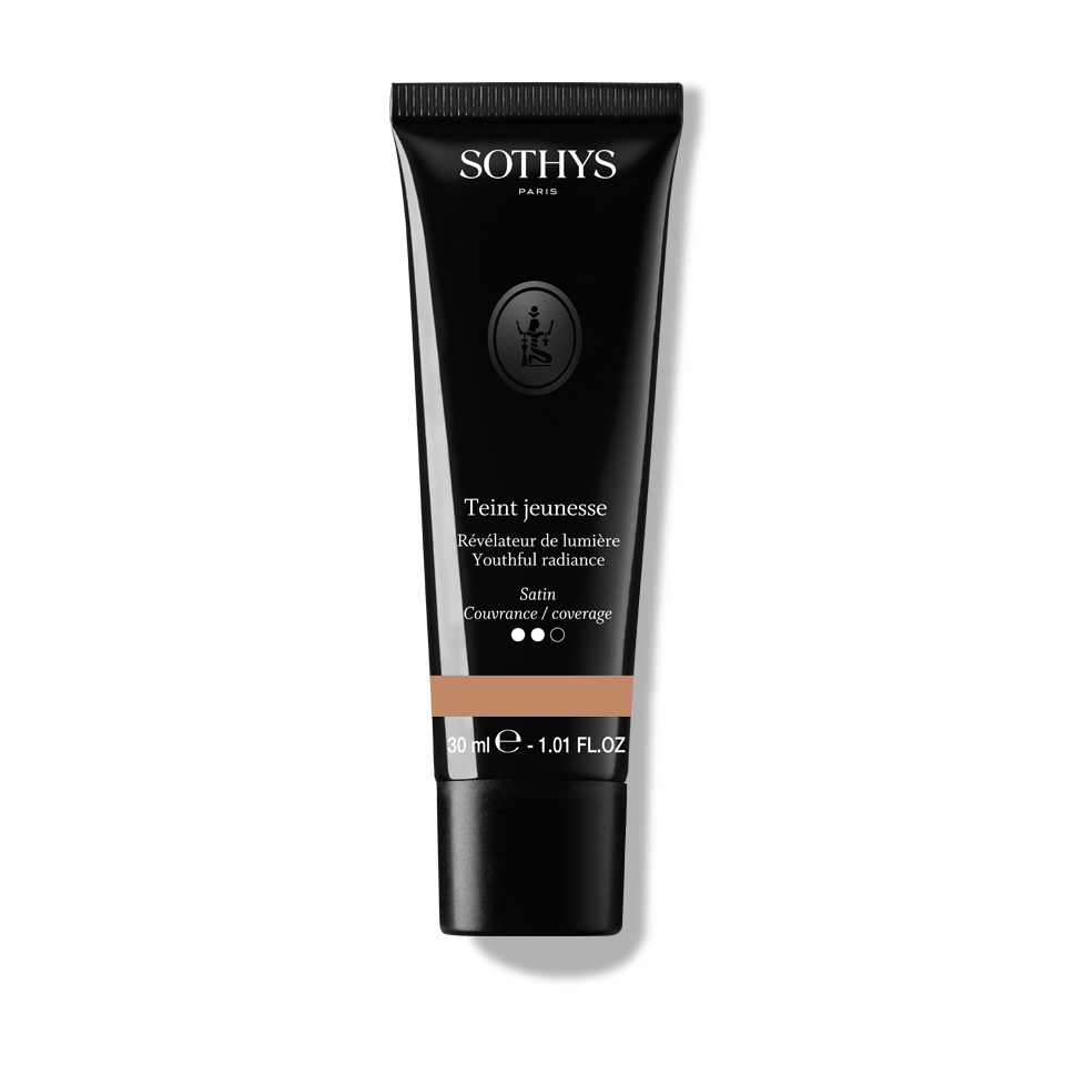 Sothys Jaunystės Švytėjimo Makiažo Pagrindas – C40 Caramel, Anti-Aging, Švytintis, Ilgalaikis, Drėkinantis, 30ml