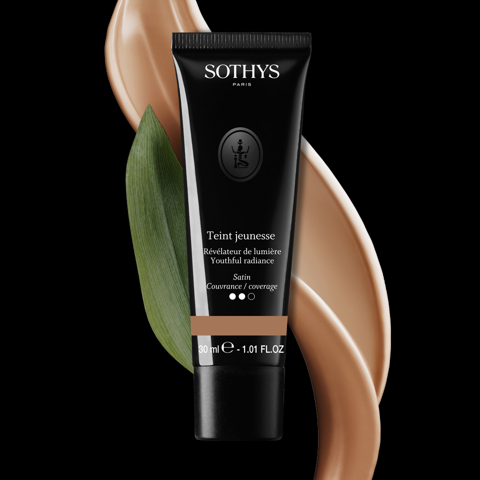 Sothys Jaunystės Švytėjimo Makiažo Pagrindas – N30 Naturel Fonce, Anti-Aging, Švytintis, Ilgalaikis, Drėkinantis, 30ml