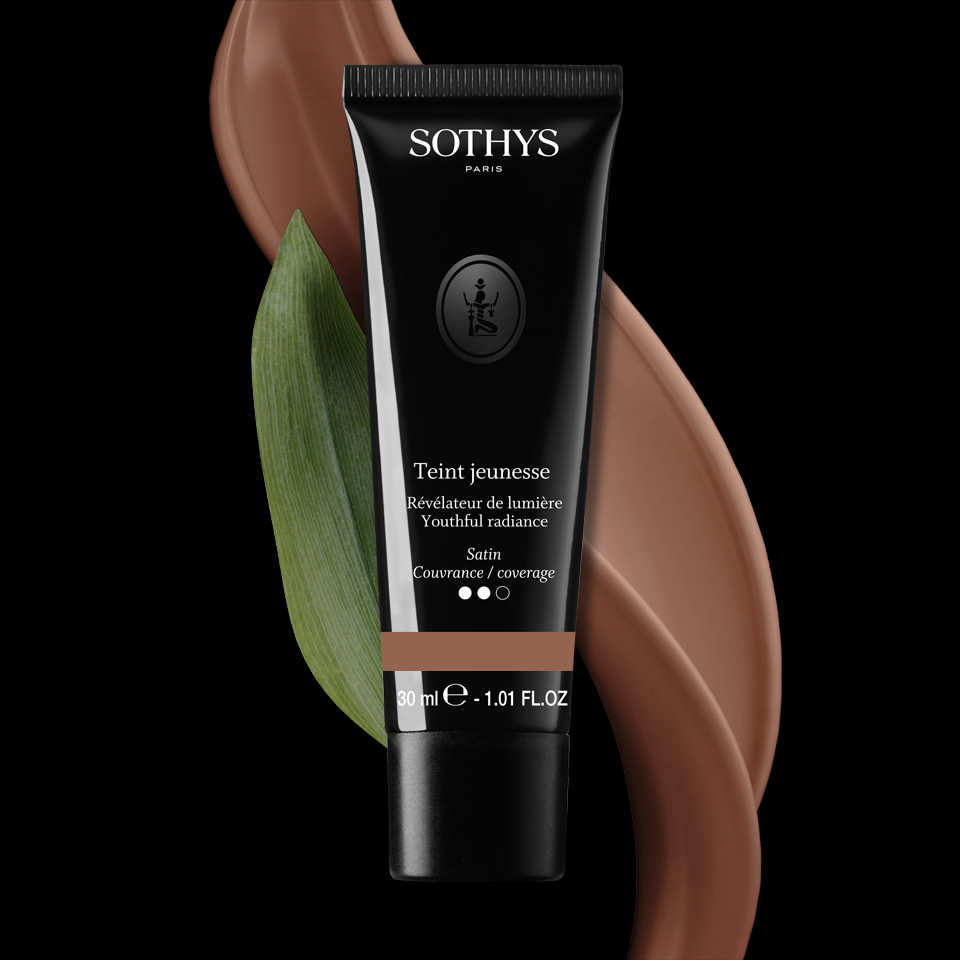Sothys Jaunystės Švytėjimo Makiažo Pagrindas – W30 Praline, Anti-Aging, Švytintis, Ilgalaikis, Drėkinantis, 30ml