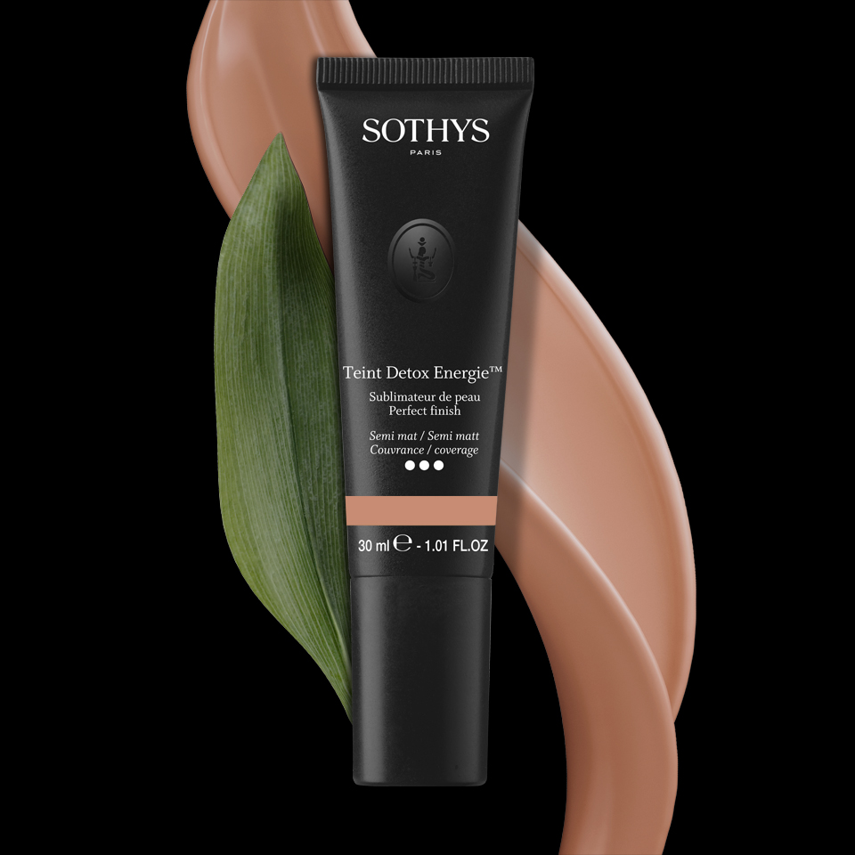 Sothys Detox Energie Makiažo Pagrindas – C30 Pêche, Ilgalaikis, Anti-tarša, Natūralus, Švytintis, 30ml