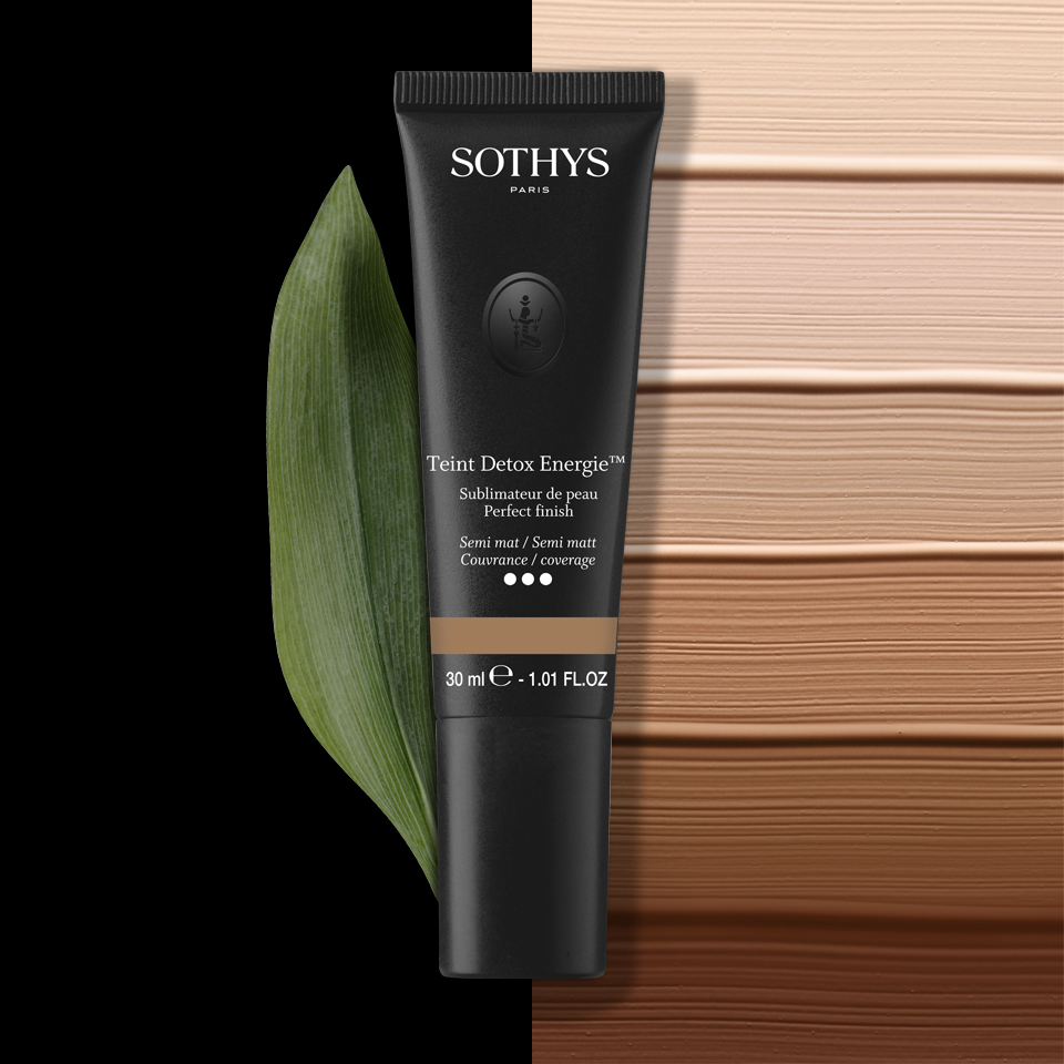 Sothys Detox Energie Makiažo Pagrindas – C40 Caramel, Ilgalaikis, Anti-tarša, Natūralus, Švytintis, 30ml