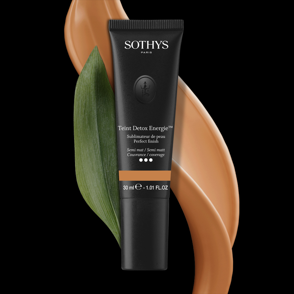 Sothys Detox Energie Makiažo Pagrindas – W20 Miel, Ilgalaikis, Anti-tarša, Natūralus, Švytintis, 30ml