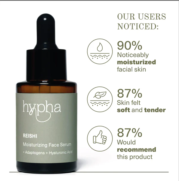 Drėkinantis Veido Serumas 30ml – Natūralus, su Reishi Grybų Ekstraktu