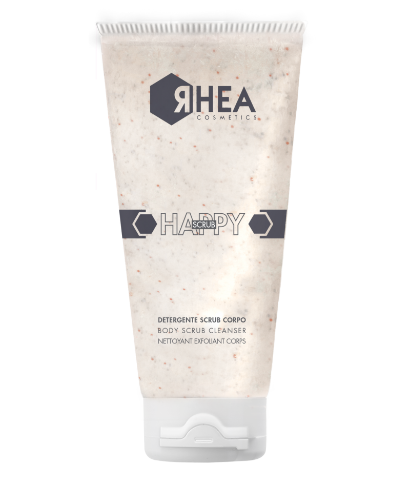 Rhea Happy Scrub kūno šveitiklis su salicilo rūgštimis - Valo, lygina odą, 200ml