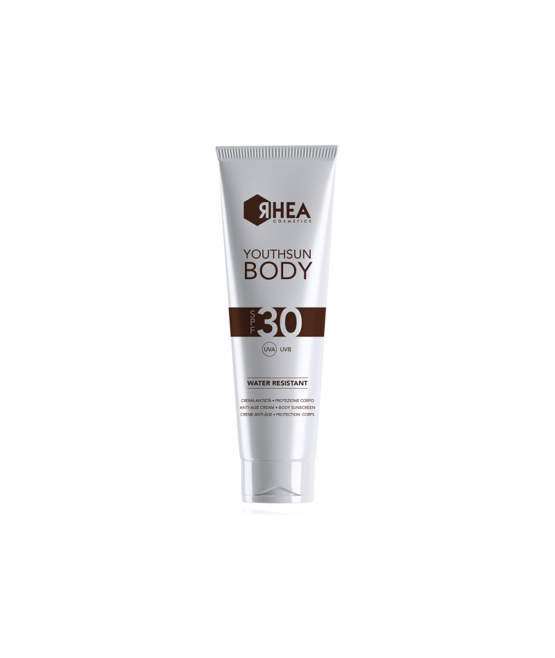Rhea Body YouthShield Anti-age kūno kremas SPF30 - Stangrina, apsaugo nuo saulės, 150ml