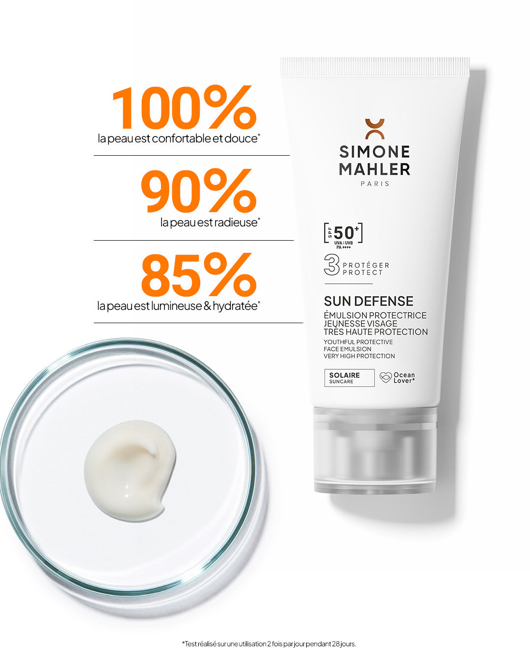 Jauninanti Veido Emulsija SPF 50 – Labai Aukšta Saulės Apsauga - Simone Mahler 50ml