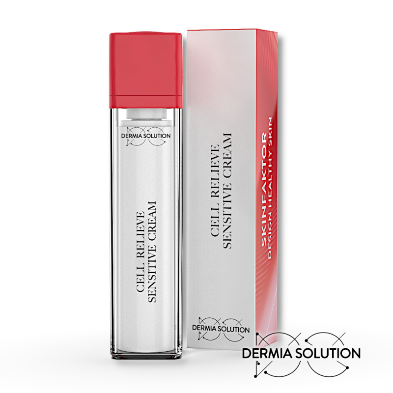 Dermia Solution Cell Relieve Sensitive Cream – veido kremas jautriai odai, ramina ir regeneruoja (50 ml)