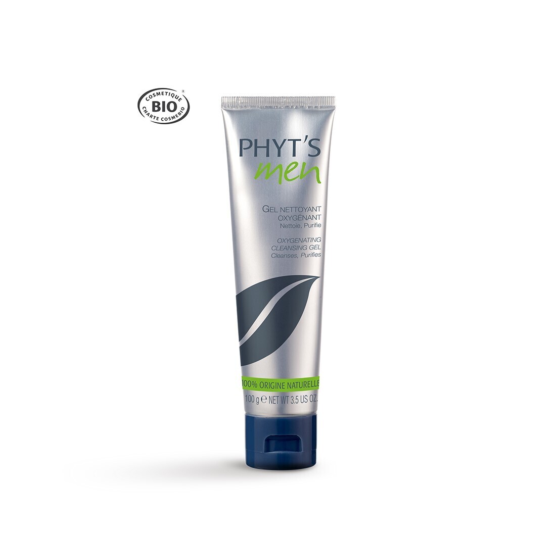 PHYT'S Valomasis Deguonimi Prisotinantis Gelis / Gel nettoyant oxygénant Vyrams – Gaivinantis. Švytintis. Veganiškas.
