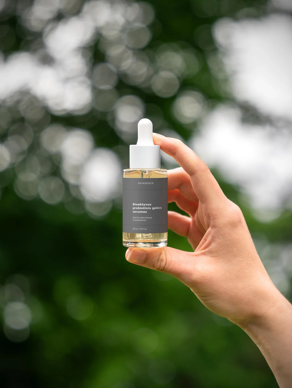 Bioaktyvus Prebiotinis Gelinis Serumas 30 ml – Drėkinantis ir Mikroflorą Balansuojantis Serumas