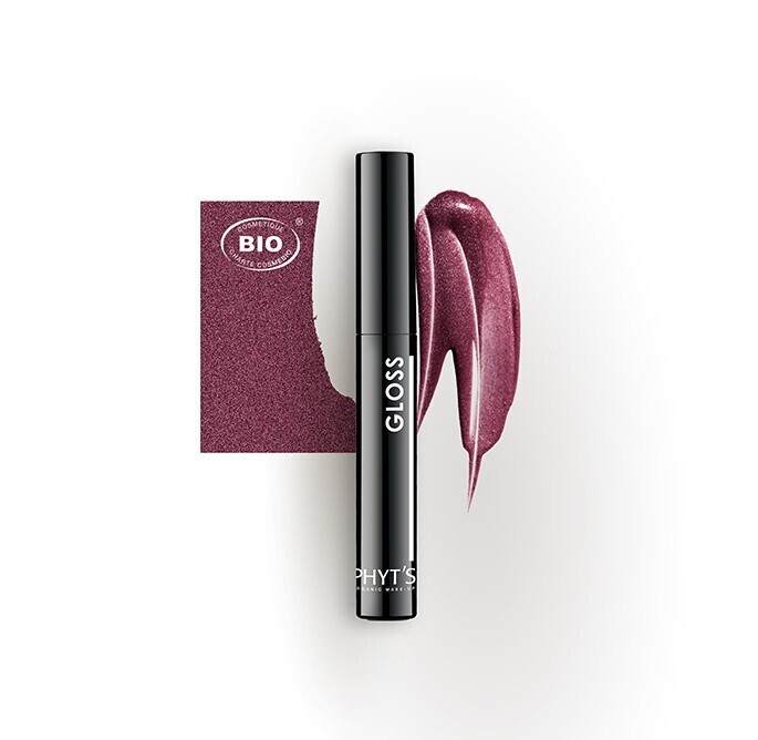 PHYT'S Lūpų Blizgis "Šaldyta gervuogė" / Gloss Mûre Givrée – Žvilgantys Perlamutro Atspalviai. Nelipnus Komfortas