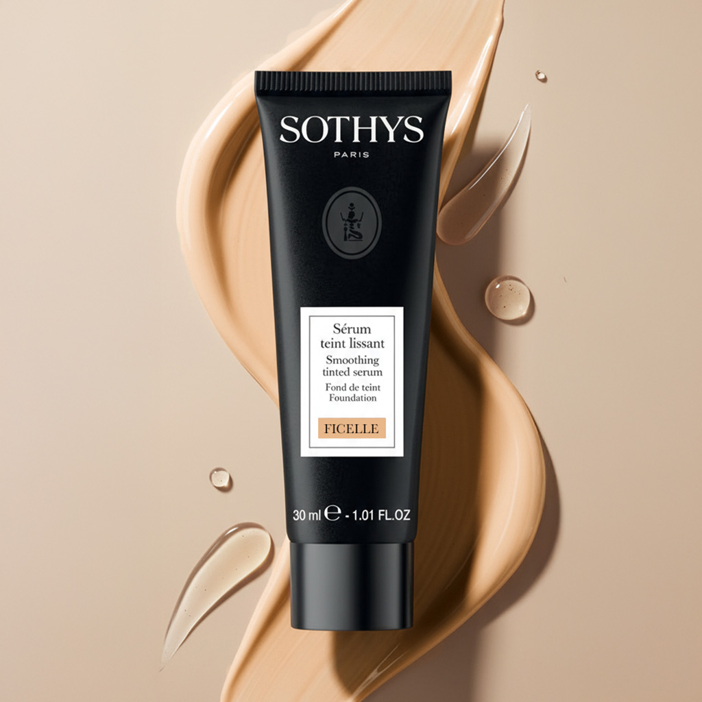 SOTHYS Glotninantis makiažo pagrindas Ficelle – su serumu, švytinti oda, 30 ml