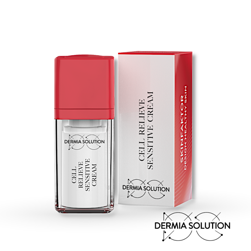 Dermia Solution Cell Relieve Sensitive Cream kelioninis – mini veido kremas jautriai odai, ramina ir regeneruoja (15 ml)