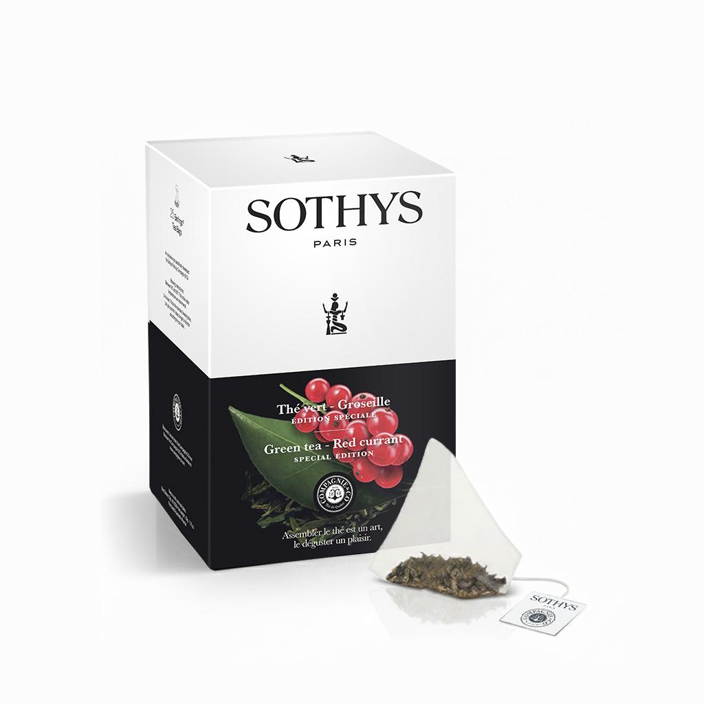 Žaliosios Arbatos Mišinys su Raudonaisiais Serbentais – Sencha Arbata su Vaisių Natomis, 25 Arbatos Maišeliai