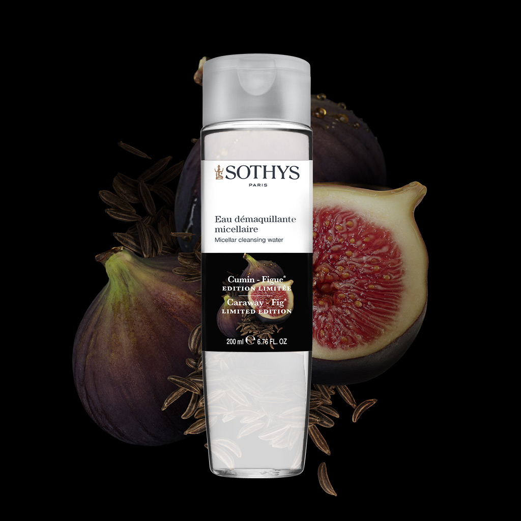 SOTHYS Micelinis valomasis vanduo veidui ir akims Caraway – Fig 200 ml – švelnus makiažo ir nešvarumų pašalinimas